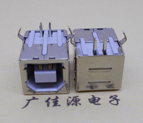 道滘镇USB BF90度母座 打印机接口 卧式插板DIP白胶