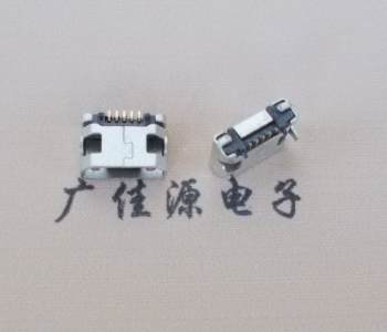 道滘镇迈克小型 USB连接器 平口5p插座 有柱带焊盘