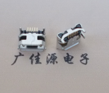道滘镇Micro USB母座牛角间距7.2x6.6mm加长端子定位柱
