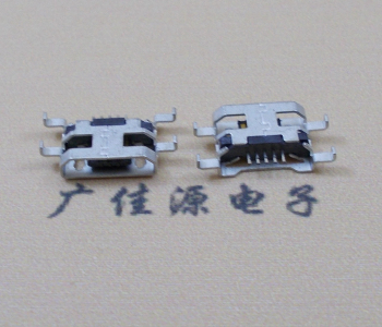 道滘镇MICRO USB 5PIN接口 沉板1.6MM 四脚插板无导位