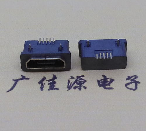 道滘镇MICRO USB5p防水接口 90度卧式 两脚插板牢固