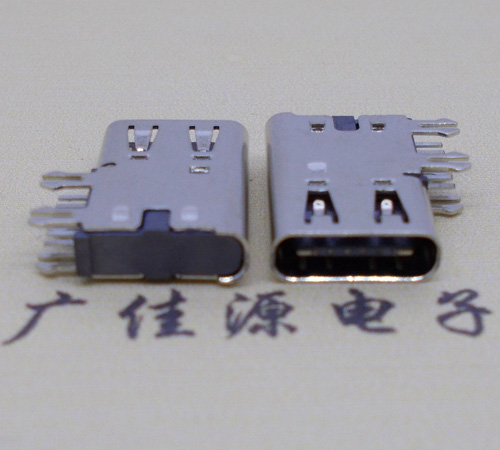 道滘镇侧插USB3.1接头座子.90度type-c母座.6p侧插连接器
