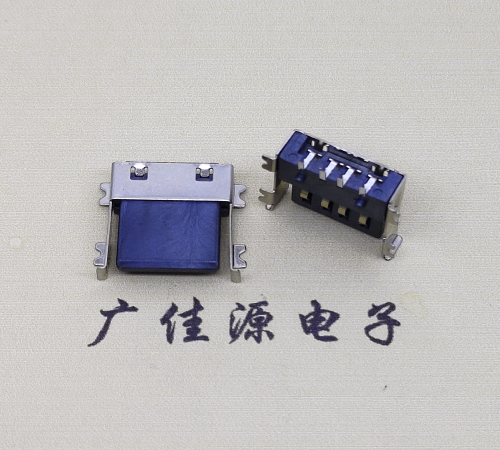 道滘镇薄胶芯母座 USB2.0卧式贴板A母10.0短体尺寸